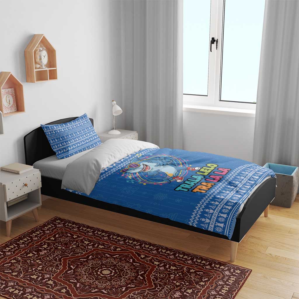 Brainrot Tralalero Tralala Shark Bedding Set Christmas Funny - Wonder Print Shop