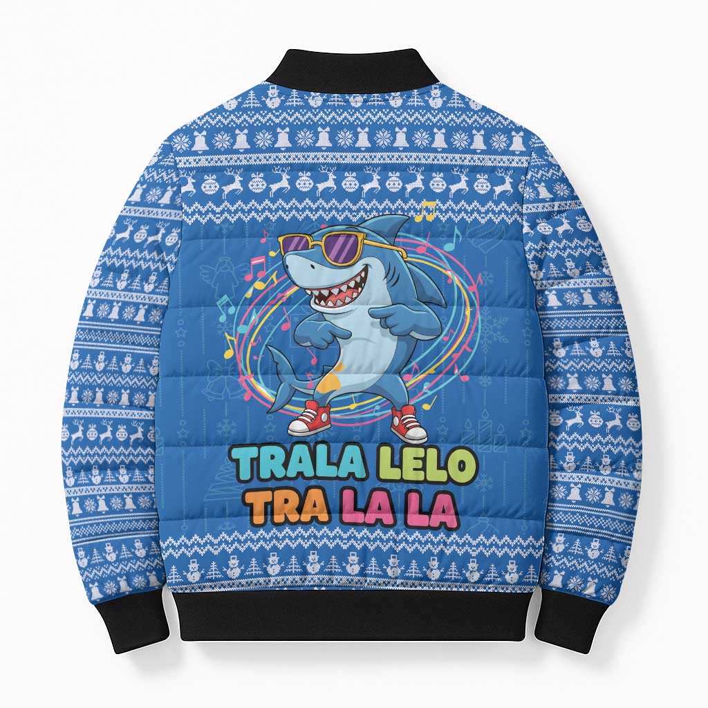 Brainrot Tralalero Tralala Shark Bomber Puffer Jacket Christmas Funny - Wonder Print Shop