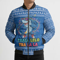 Brainrot Tralalero Tralala Shark Bomber Puffer Jacket Christmas Funny - Wonder Print Shop
