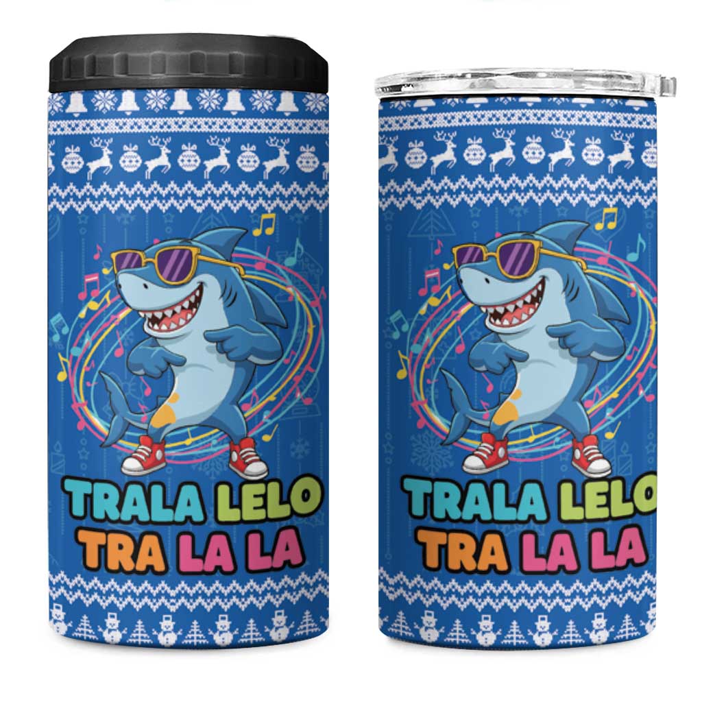 Brainrot Tralalero Tralala Shark 4 in 1 Can Cooler Tumbler Christmas Funny - Wonder Print Shop