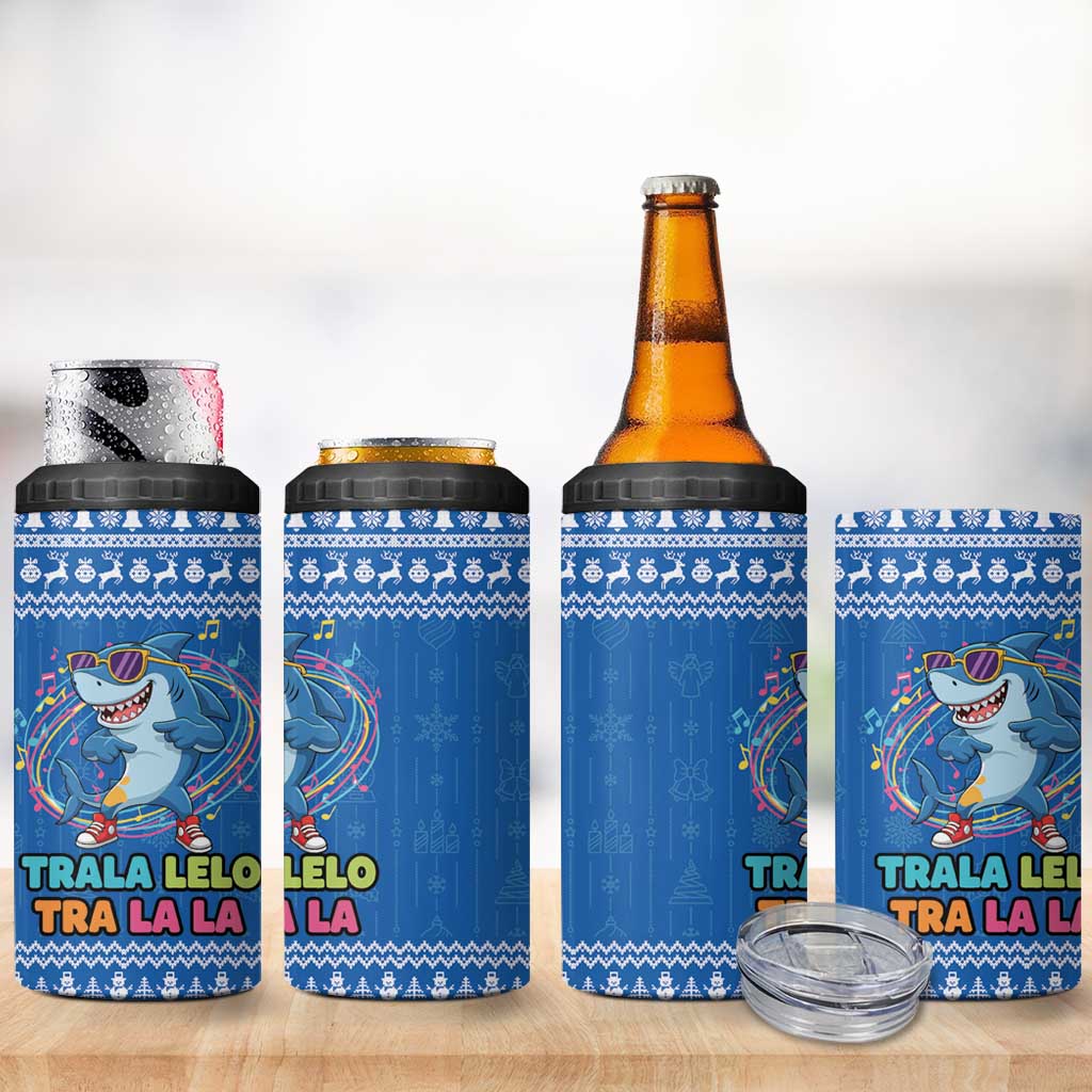 Brainrot Tralalero Tralala Shark 4 in 1 Can Cooler Tumbler Christmas Funny - Wonder Print Shop