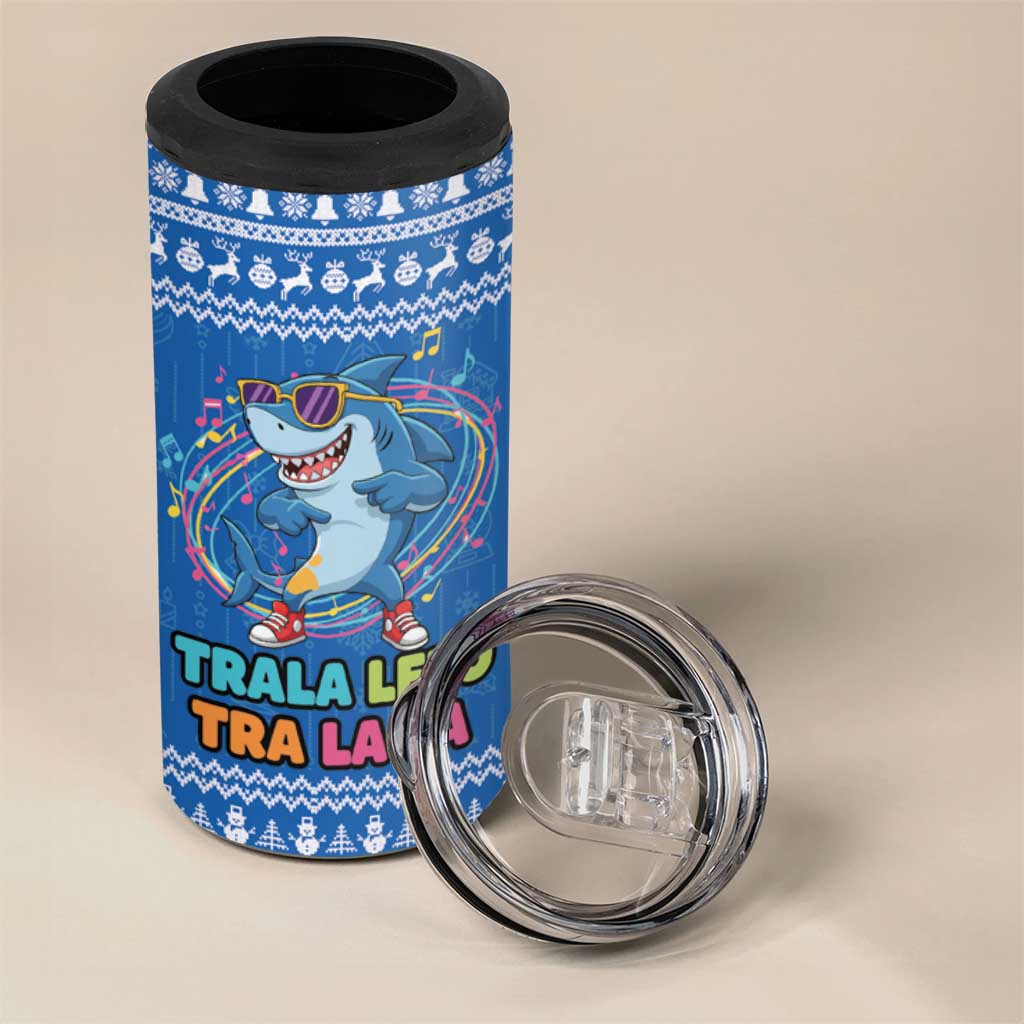 Brainrot Tralalero Tralala Shark 4 in 1 Can Cooler Tumbler Christmas Funny - Wonder Print Shop