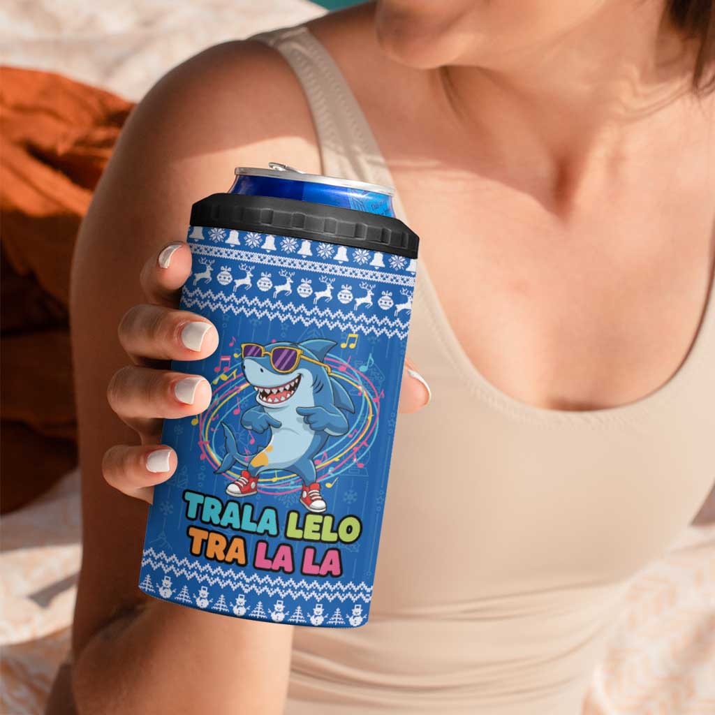 Brainrot Tralalero Tralala Shark 4 in 1 Can Cooler Tumbler Christmas Funny - Wonder Print Shop
