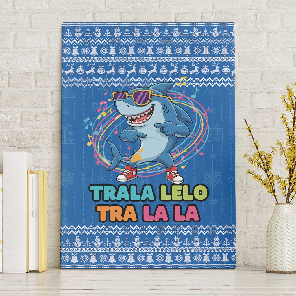 Brainrot Tralalero Tralala Shark Canvas Wall Art Christmas Funny - Wonder Print Shop