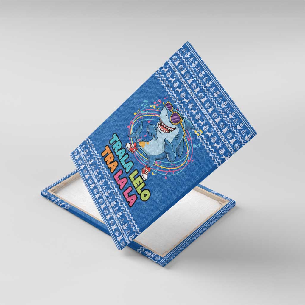 Brainrot Tralalero Tralala Shark Canvas Wall Art Christmas Funny - Wonder Print Shop