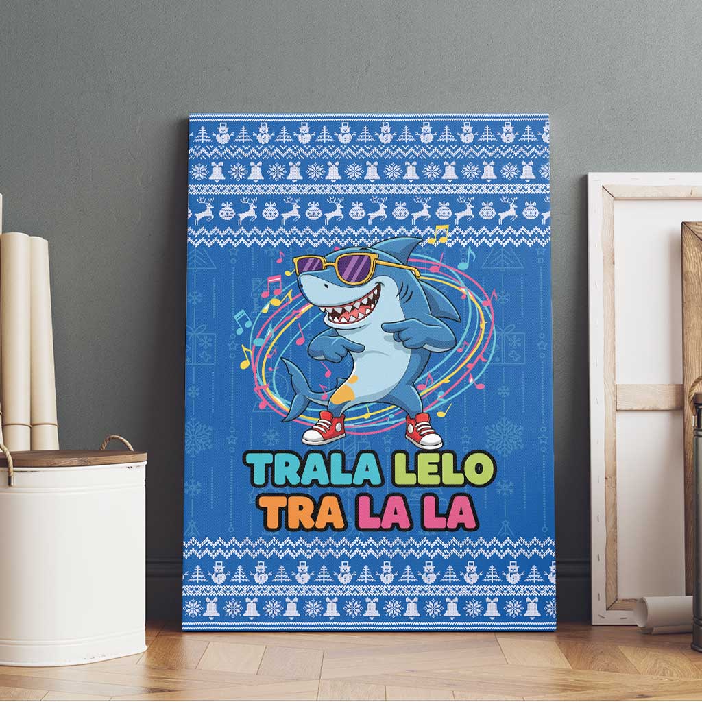 Brainrot Tralalero Tralala Shark Canvas Wall Art Christmas Funny - Wonder Print Shop