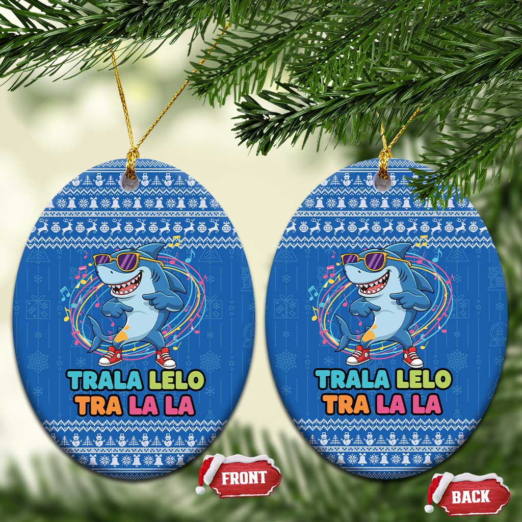 Brainrot Tralalero Tralala Shark Ceramic Ornament Christmas Funny - Wonder Print Shop