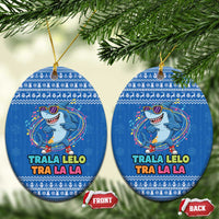 Brainrot Tralalero Tralala Shark Ceramic Ornament Christmas Funny - Wonder Print Shop