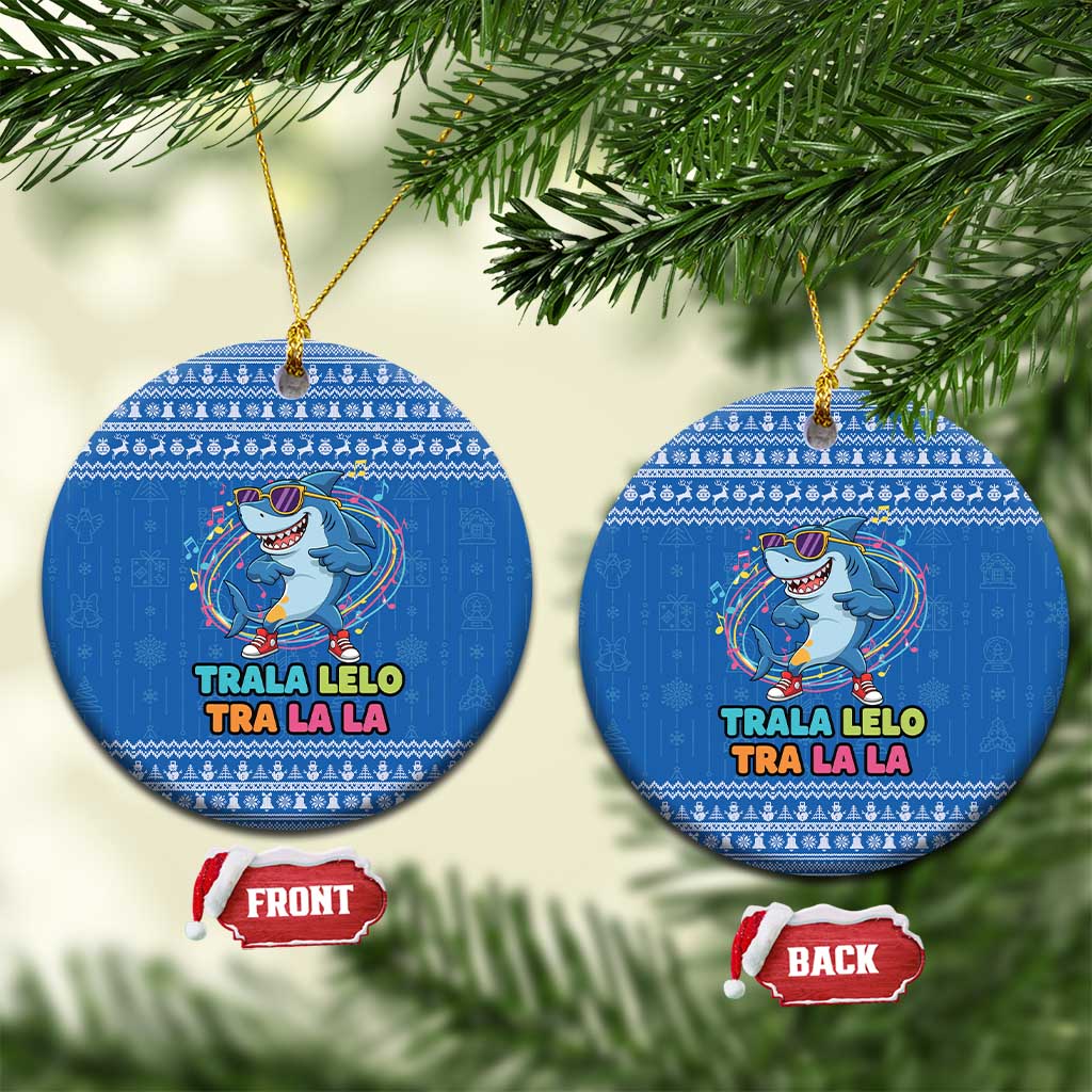 Brainrot Tralalero Tralala Shark Ceramic Ornament Christmas Funny - Wonder Print Shop