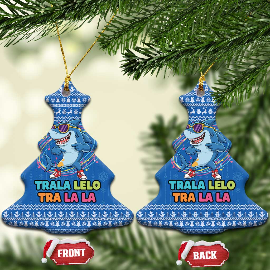 Brainrot Tralalero Tralala Shark Ceramic Ornament Christmas Funny - Wonder Print Shop