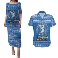 Brainrot Tralalero Tralala Shark Couples Matching Puletasi and Hawaiian Shirt Christmas Funny - Wonder Print Shop