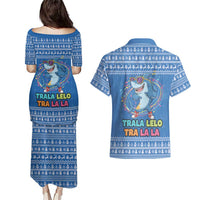 Brainrot Tralalero Tralala Shark Couples Matching Puletasi and Hawaiian Shirt Christmas Funny - Wonder Print Shop