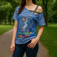 Brainrot Tralalero Tralala Shark Cross Shoulder Shirt Christmas Funny - Wonder Print Shop