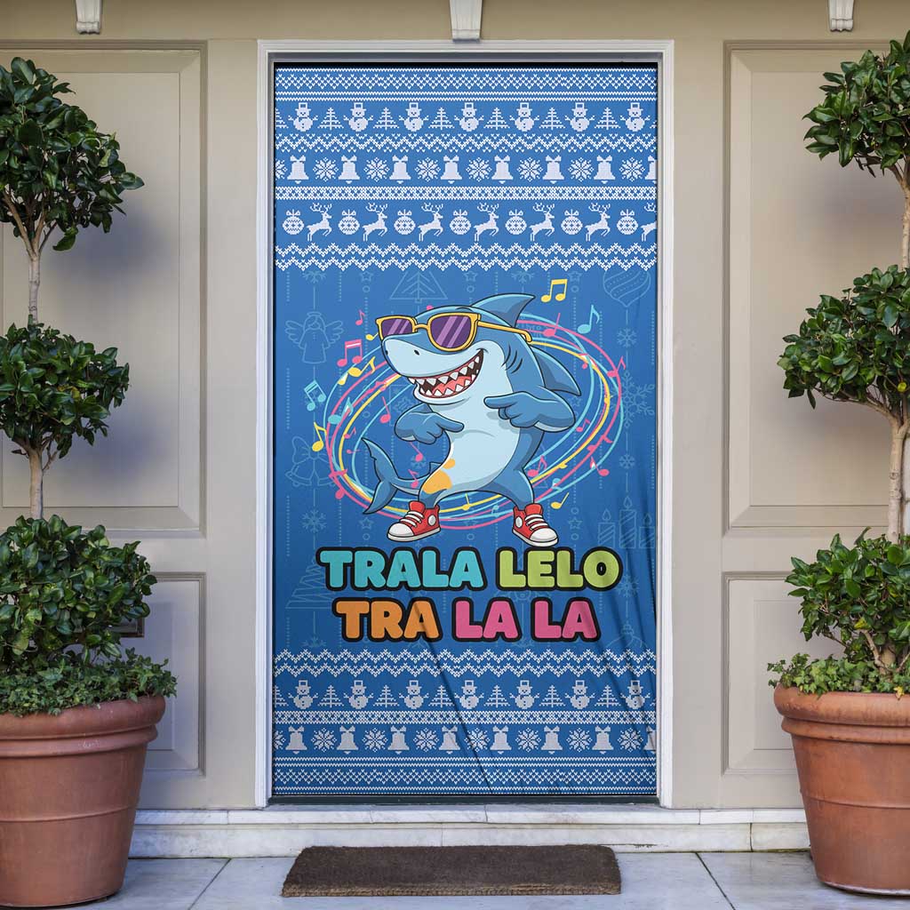 Brainrot Tralalero Tralala Shark Door Cover Christmas Funny - Wonder Print Shop