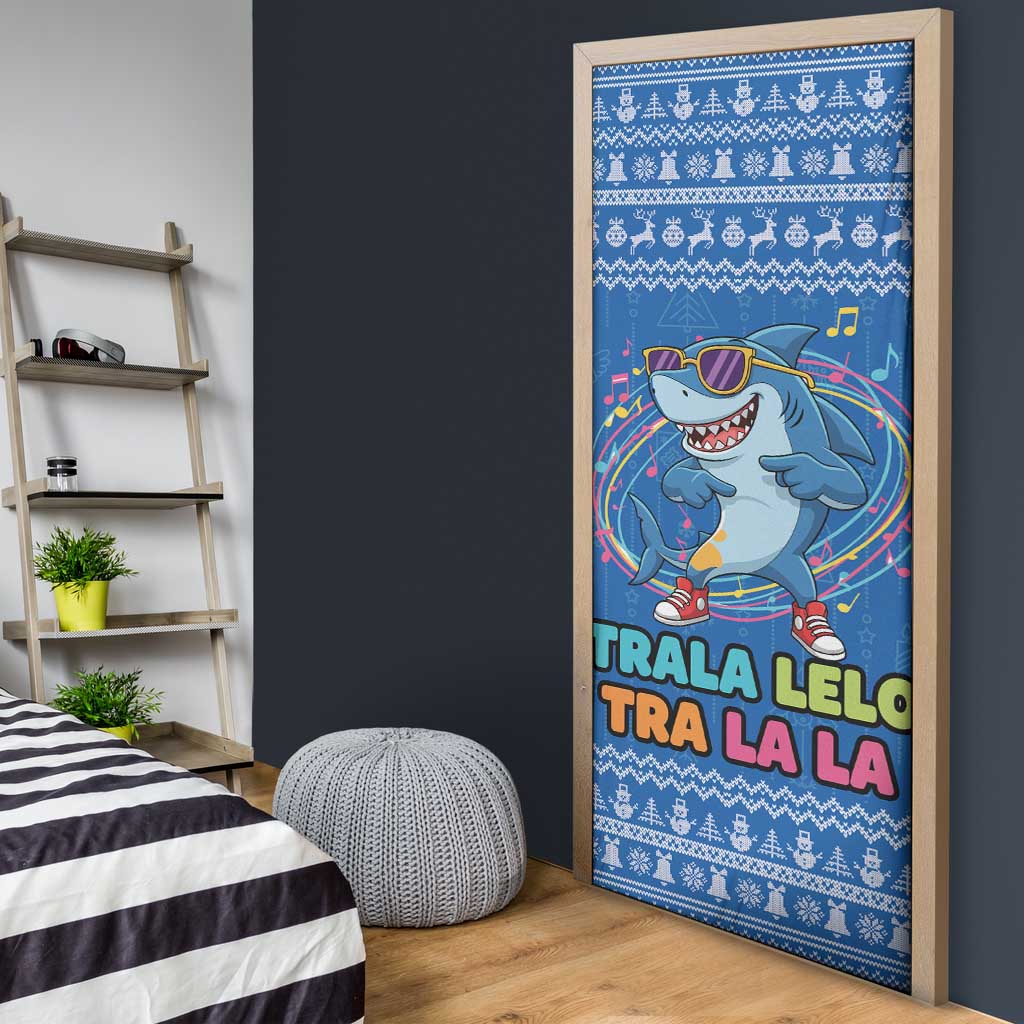 Brainrot Tralalero Tralala Shark Door Cover Christmas Funny - Wonder Print Shop