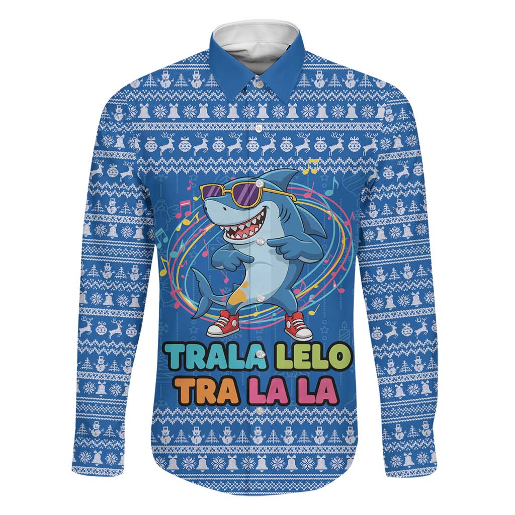 Brainrot Tralalero Tralala Shark Family Matching Long Sleeve Bodycon Dress and Hawaiian Shirt Christmas Funny - Wonder Print Shop