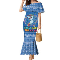 Brainrot Tralalero Tralala Shark Family Matching Mermaid Dress and Hawaiian Shirt Christmas Funny - Wonder Print Shop