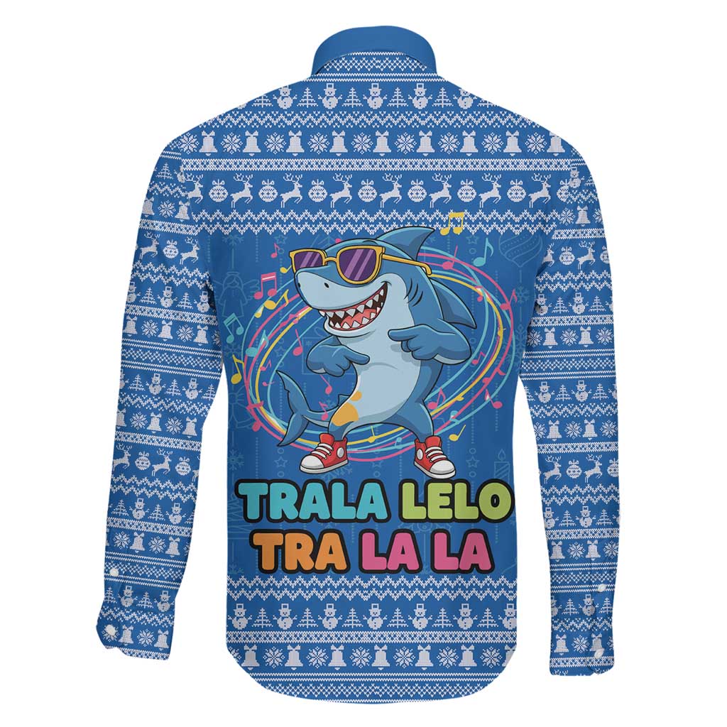 Brainrot Tralalero Tralala Shark Family Matching Off Shoulder Short Dress and Hawaiian Shirt Christmas Funny - Wonder Print Shop