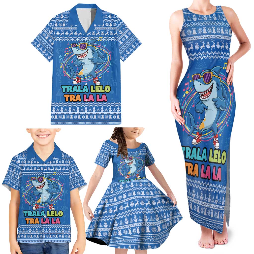 Brainrot Tralalero Tralala Shark Family Matching Tank Maxi Dress and Hawaiian Shirt Christmas Funny - Wonder Print Shop