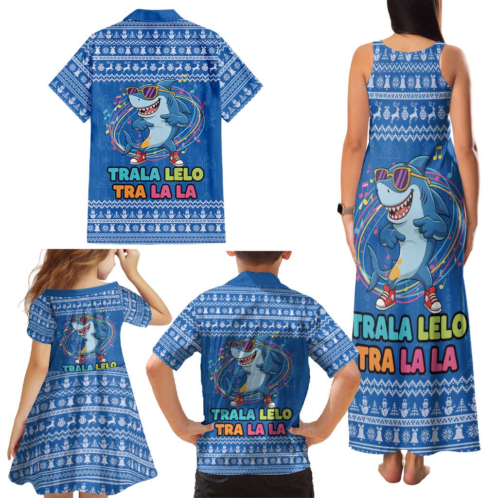 Brainrot Tralalero Tralala Shark Family Matching Tank Maxi Dress and Hawaiian Shirt Christmas Funny - Wonder Print Shop