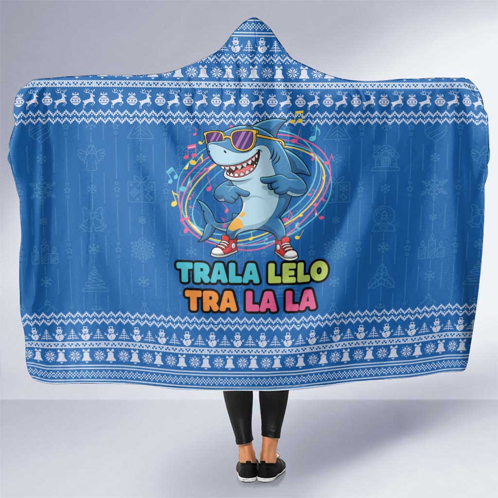 Brainrot Tralalero Tralala Shark Hooded Blanket Christmas Funny - Wonder Print Shop