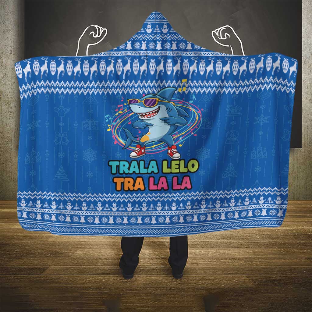 Brainrot Tralalero Tralala Shark Hooded Blanket Christmas Funny - Wonder Print Shop