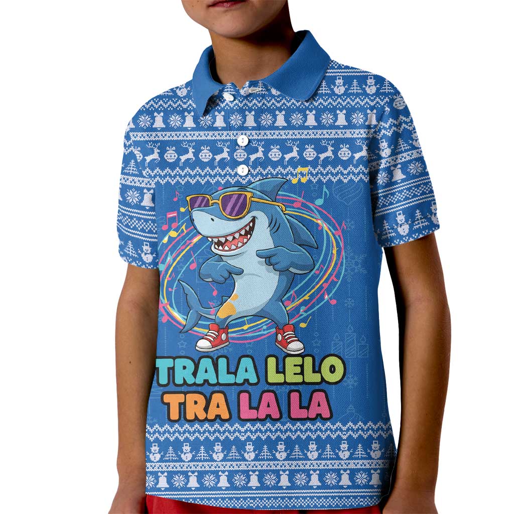 Brainrot Tralalero Tralala Shark Kid Polo Shirt Christmas Funny - Wonder Print Shop