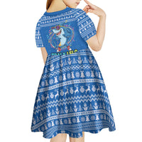 Brainrot Tralalero Tralala Shark Kid Short Sleeve Dress Christmas Funny - Wonder Print Shop