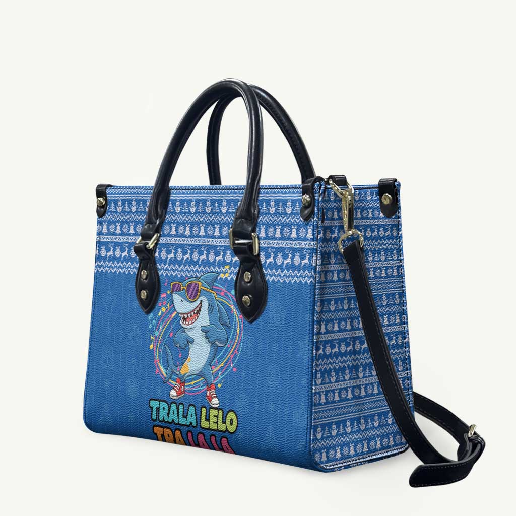 Brainrot Tralalero Tralala Shark Leather Bag Christmas Funny - Wonder Print Shop