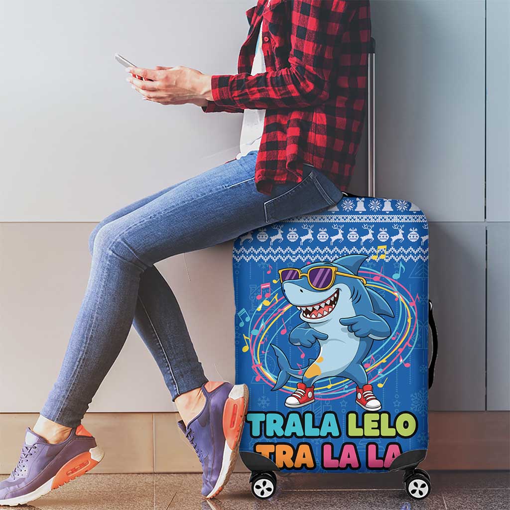 Brainrot Tralalero Tralala Shark Luggage Cover Christmas Funny - Wonder Print Shop