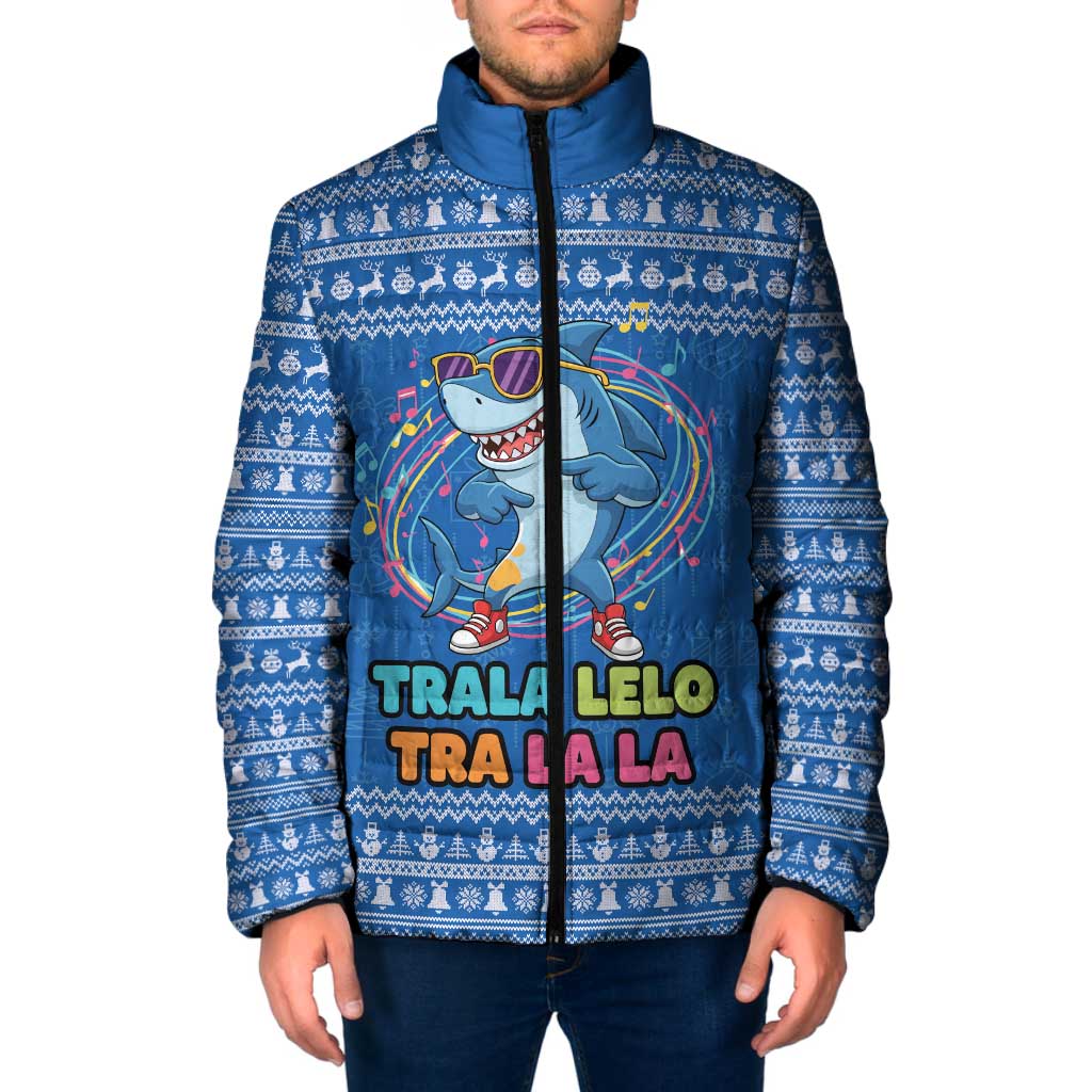 Brainrot Tralalero Tralala Shark Padded Jacket Christmas Funny - Wonder Print Shop