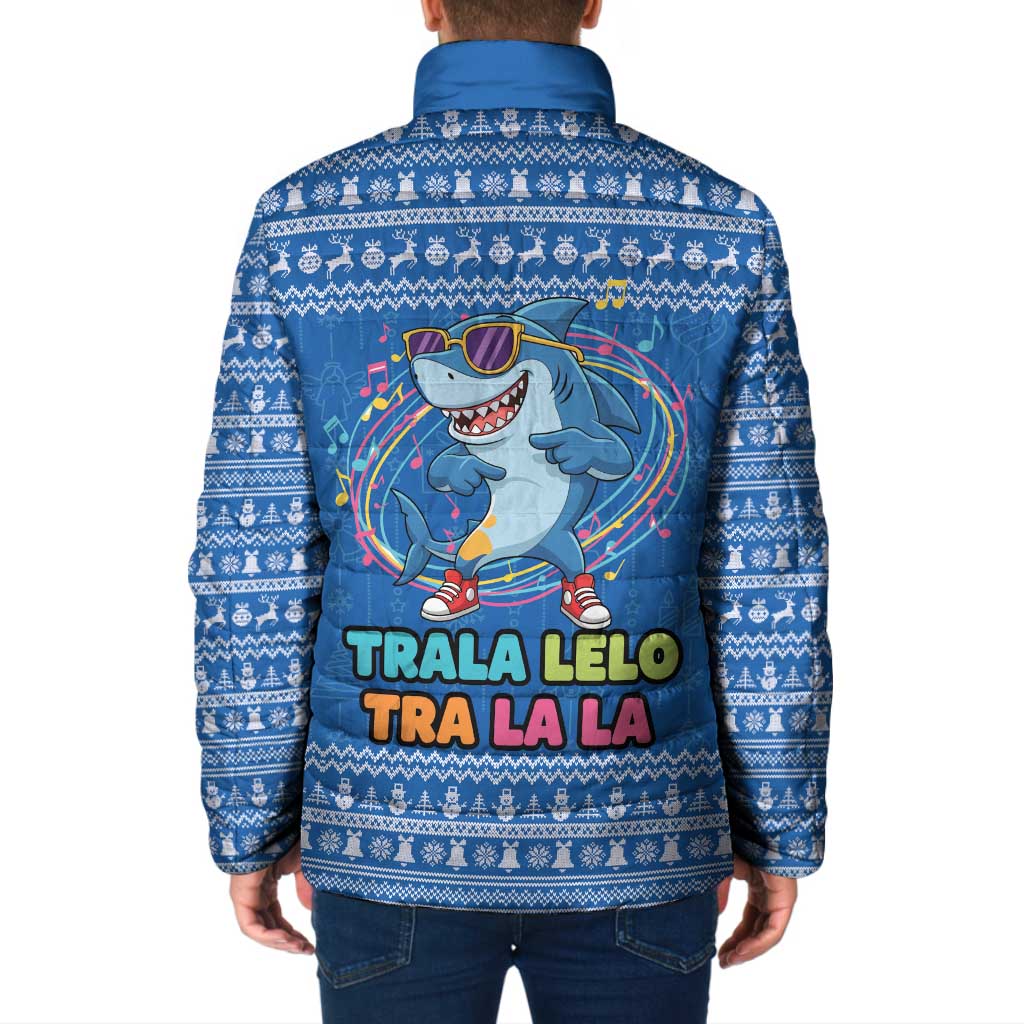 Brainrot Tralalero Tralala Shark Padded Jacket Christmas Funny - Wonder Print Shop
