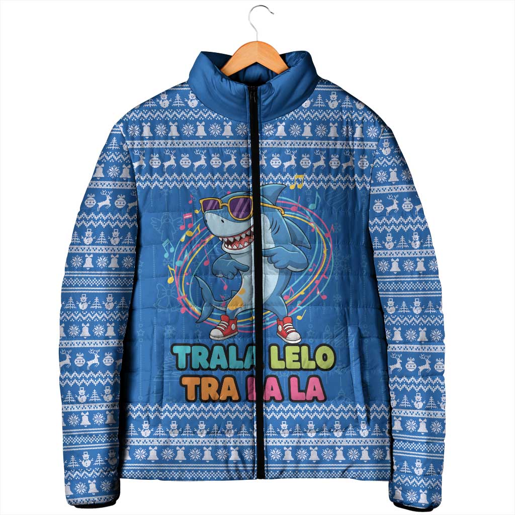 Brainrot Tralalero Tralala Shark Padded Jacket Christmas Funny - Wonder Print Shop