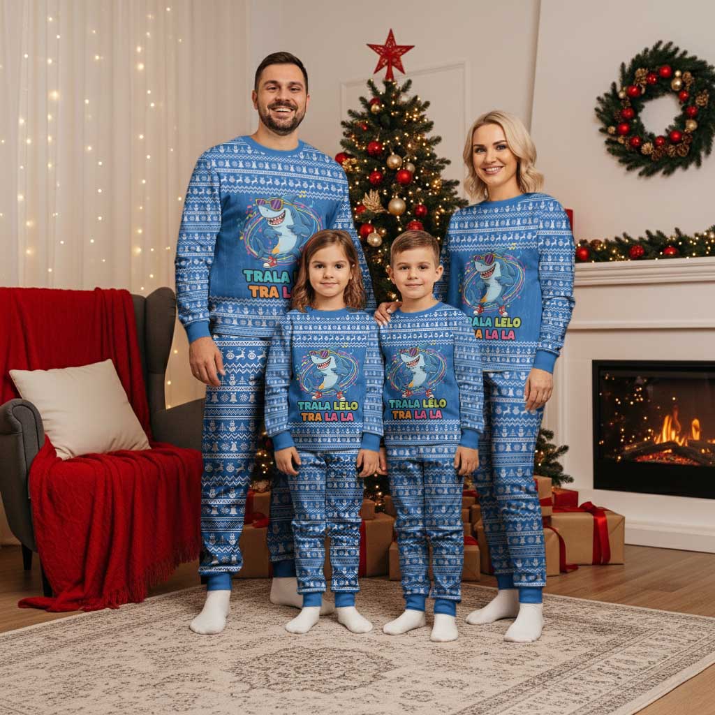Brainrot Tralalero Tralala Shark Christmas Pajama Set Christmas Funny - Wonder Print Shop