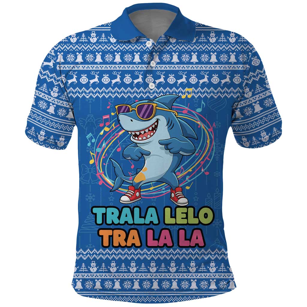 Brainrot Tralalero Tralala Shark Polo Shirt Christmas Funny - Wonder Print Shop