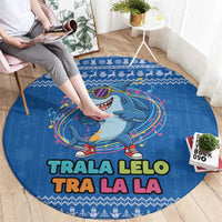 Brainrot Tralalero Tralala Shark Round Carpet Christmas Funny - Wonder Print Shop