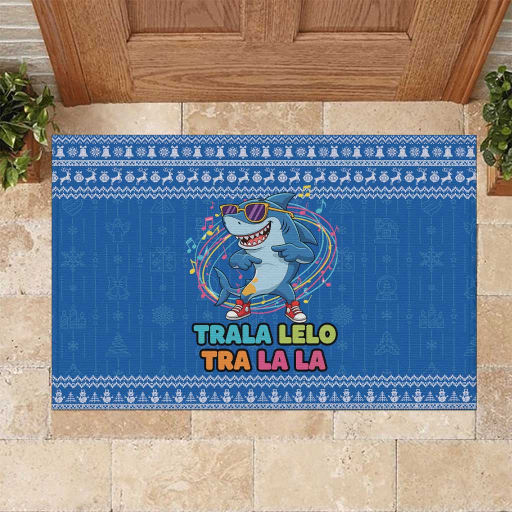 Brainrot Tralalero Tralala Shark Rubber Doormat Christmas Funny - Wonder Print Shop