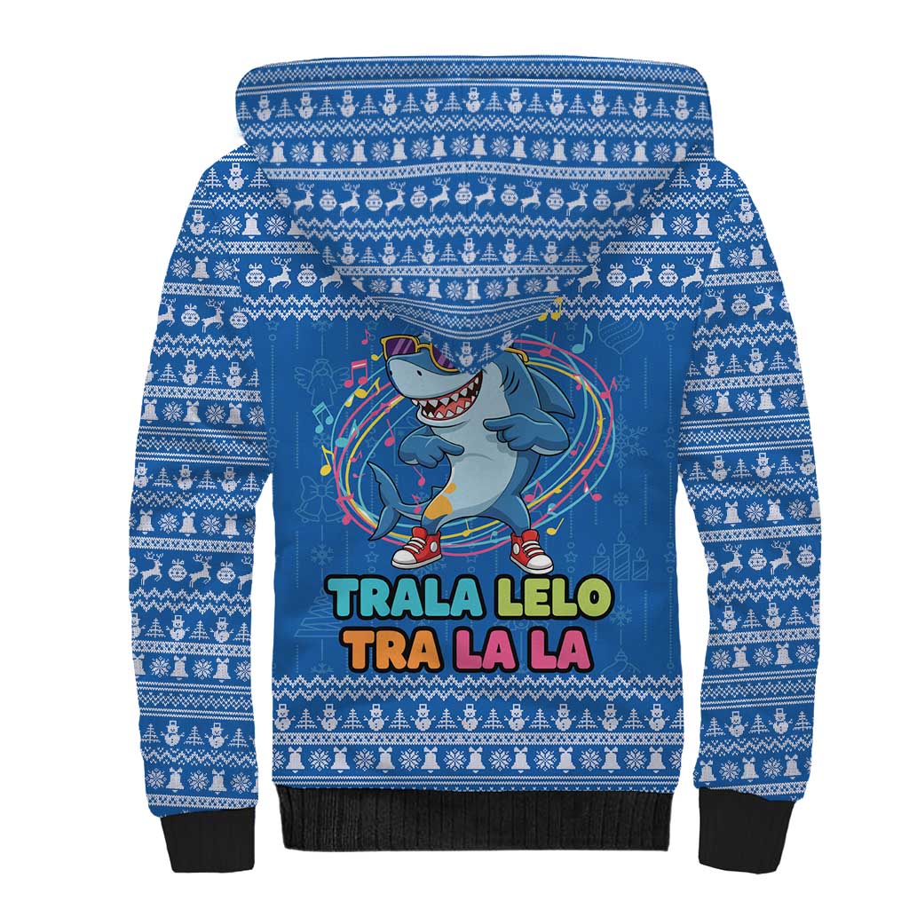 Brainrot Tralalero Tralala Shark Sherpa Hoodie Christmas Funny - Wonder Print Shop
