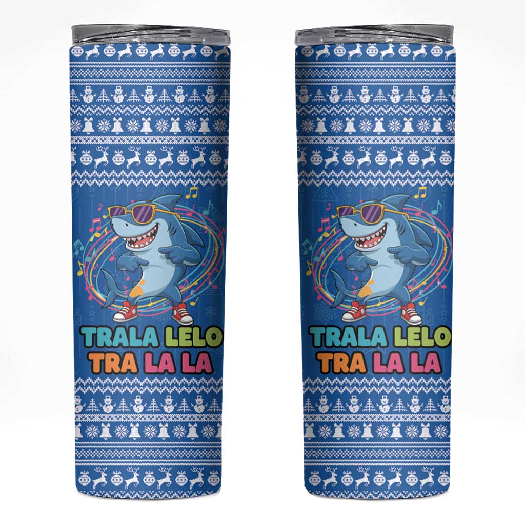 Brainrot Tralalero Tralala Shark Skinny Tumbler Christmas Funny - Wonder Print Shop