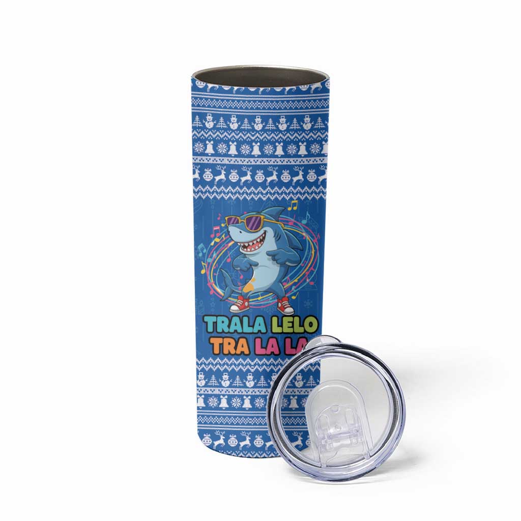 Brainrot Tralalero Tralala Shark Skinny Tumbler Christmas Funny - Wonder Print Shop