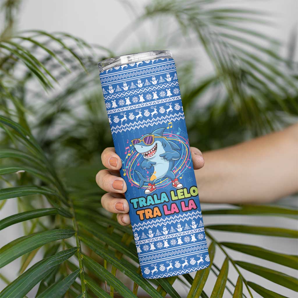 Brainrot Tralalero Tralala Shark Skinny Tumbler Christmas Funny - Wonder Print Shop