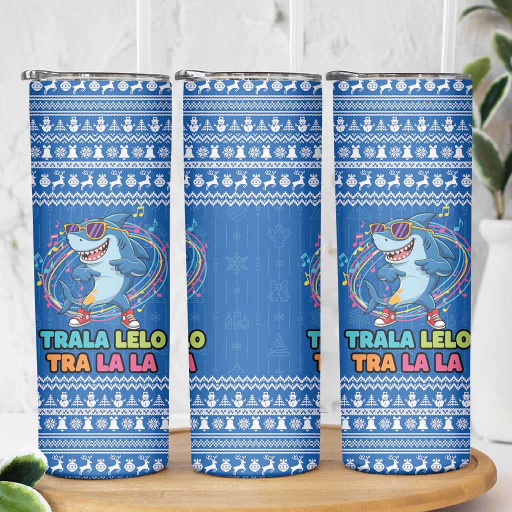 Brainrot Tralalero Tralala Shark Skinny Tumbler Christmas Funny - Wonder Print Shop