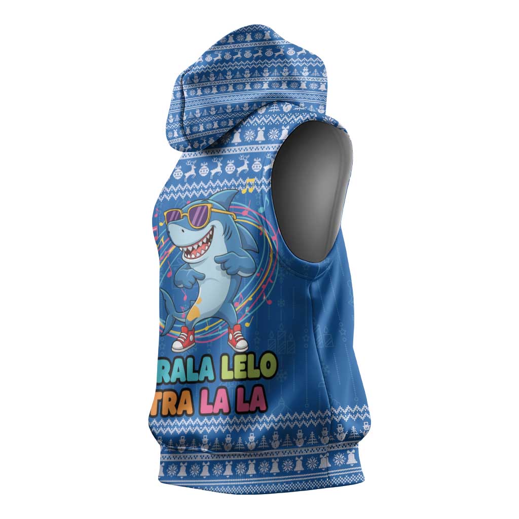 Brainrot Tralalero Tralala Shark Sleeveless Hoodie Christmas Funny - Wonder Print Shop