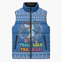 Brainrot Tralalero Tralala Shark Sleeveless Puffer Jacket Christmas Funny - Wonder Print Shop