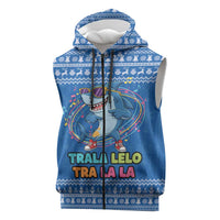 Brainrot Tralalero Tralala Shark Sleeveless Zip Hoodie Christmas Funny - Wonder Print Shop