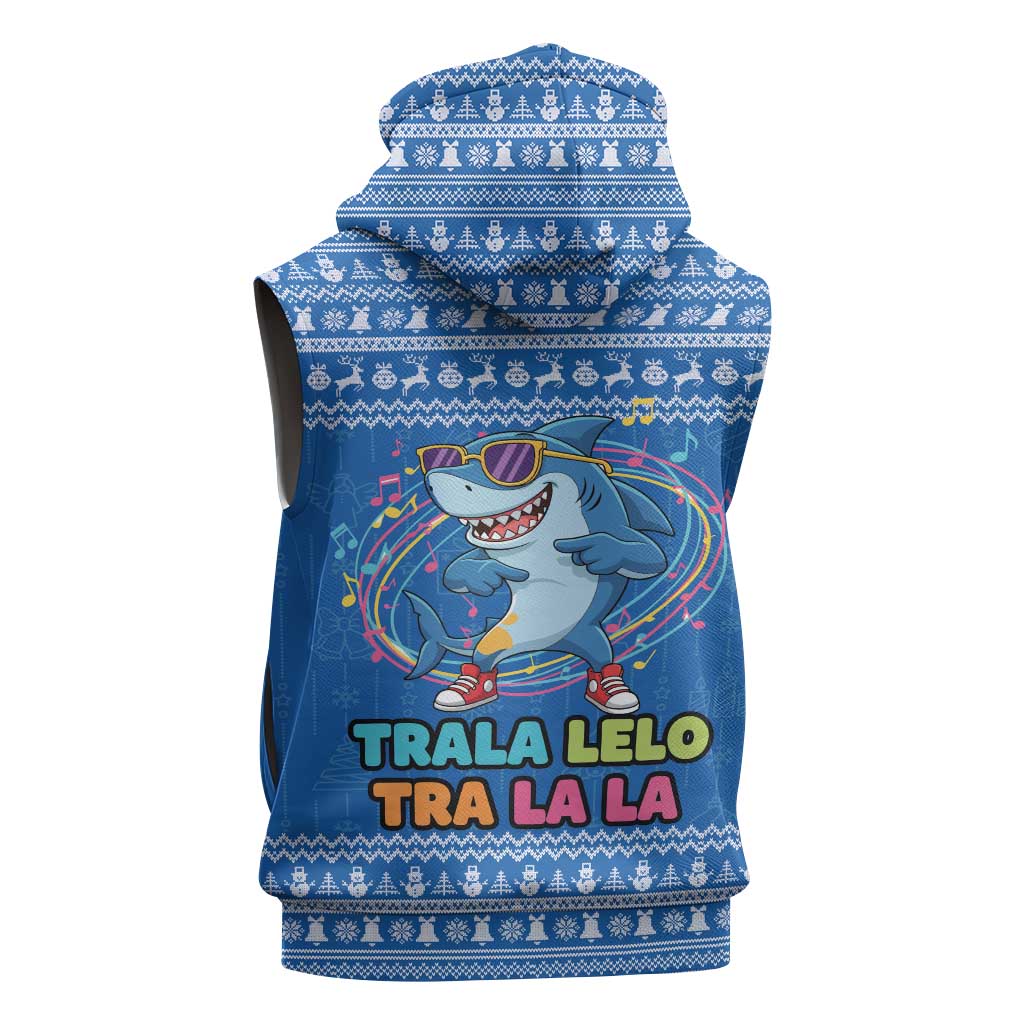 Brainrot Tralalero Tralala Shark Sleeveless Zip Hoodie Christmas Funny - Wonder Print Shop