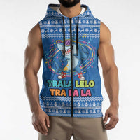 Brainrot Tralalero Tralala Shark Sleeveless Zip Hoodie Christmas Funny - Wonder Print Shop
