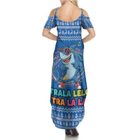 Brainrot Tralalero Tralala Shark Summer Maxi Dress Christmas Funny - Wonder Print Shop