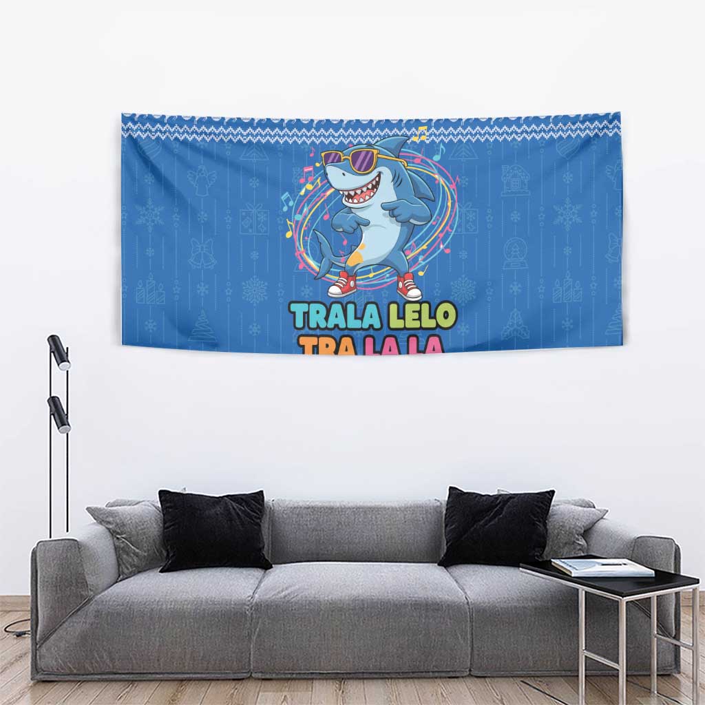 Brainrot Tralalero Tralala Shark Tapestry Christmas Funny - Wonder Print Shop