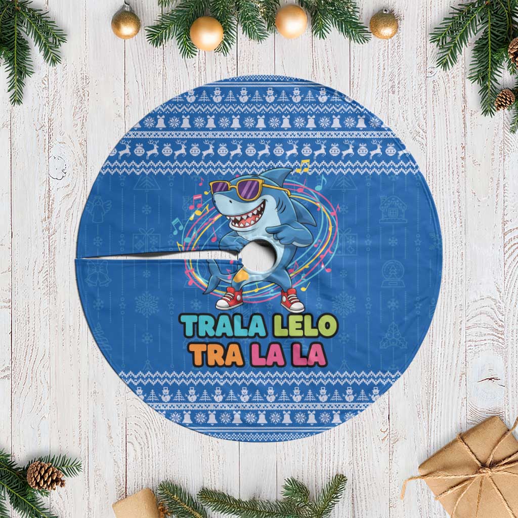 Brainrot Tralalero Tralala Shark Tree Skirt Christmas Funny - Wonder Print Shop
